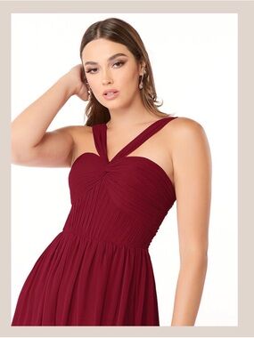 Azazie Dionne Burgundy Dress